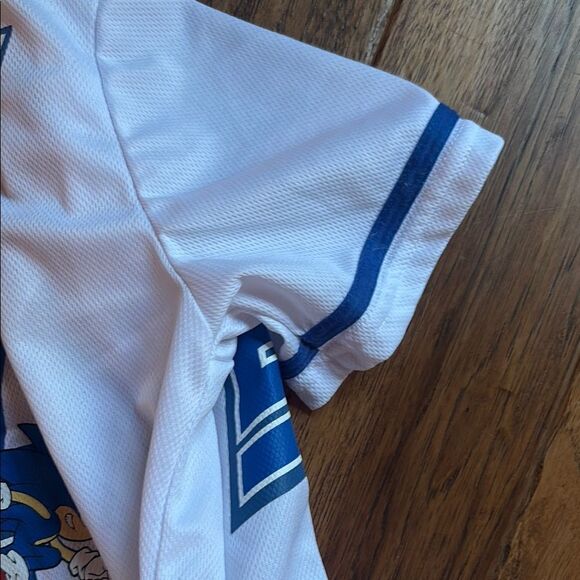 Sonic the Hedgehog Kids White and Blue Baseball Shirt - Picture 7 of 8